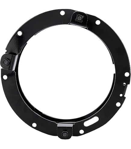 Adaptateur Phare LED Rond 7 Pouces Moto - Anneau Montage Wrangler JK Et Harley Noir