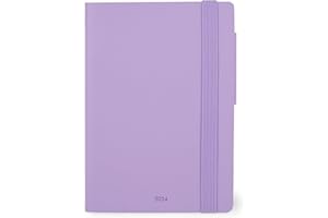 Legami - Agenda Settimanale Mini, 12 Mesi, da Gennaio 2024 a Dicembre 2024, Chiusura con Elastico, Planner mensile gennaio 2025, Taschina finale, Rubrica, 8x11 cm, Colore Lavender