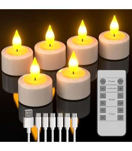 Lunartec LED Akku Windlichter Set Mit Flackernden F Produktbild-Vorschau 9