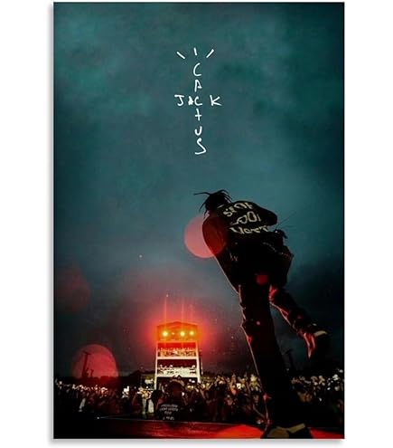 Travis Scott Poster Im Retro-Design - Leinwand Wandkunst Für Zimmerdekoration 30x45 Cm