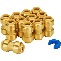 Push To Connect Pipe Plug 10-Pack Of 1/2 Brass Push-To-Connect End Cap