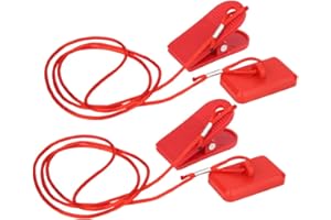 BNINETEENTEAM 2 Stück Sicherheitsschalter für Laufband, Magnetischer Universal Schlüssel, 5 Stück Sicherheitsschalter für Home Fitness, Cardio Training