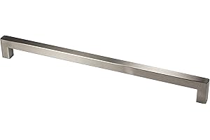 Gedotec® Poignées de porte en acier inoxydable pour poignées de cuisine, poignées de garde-corps opaques | profil 14 x 14 mm | Hauteur 35 mm | Ba 96-736 mm | Qualité de la marque pour Zona Living