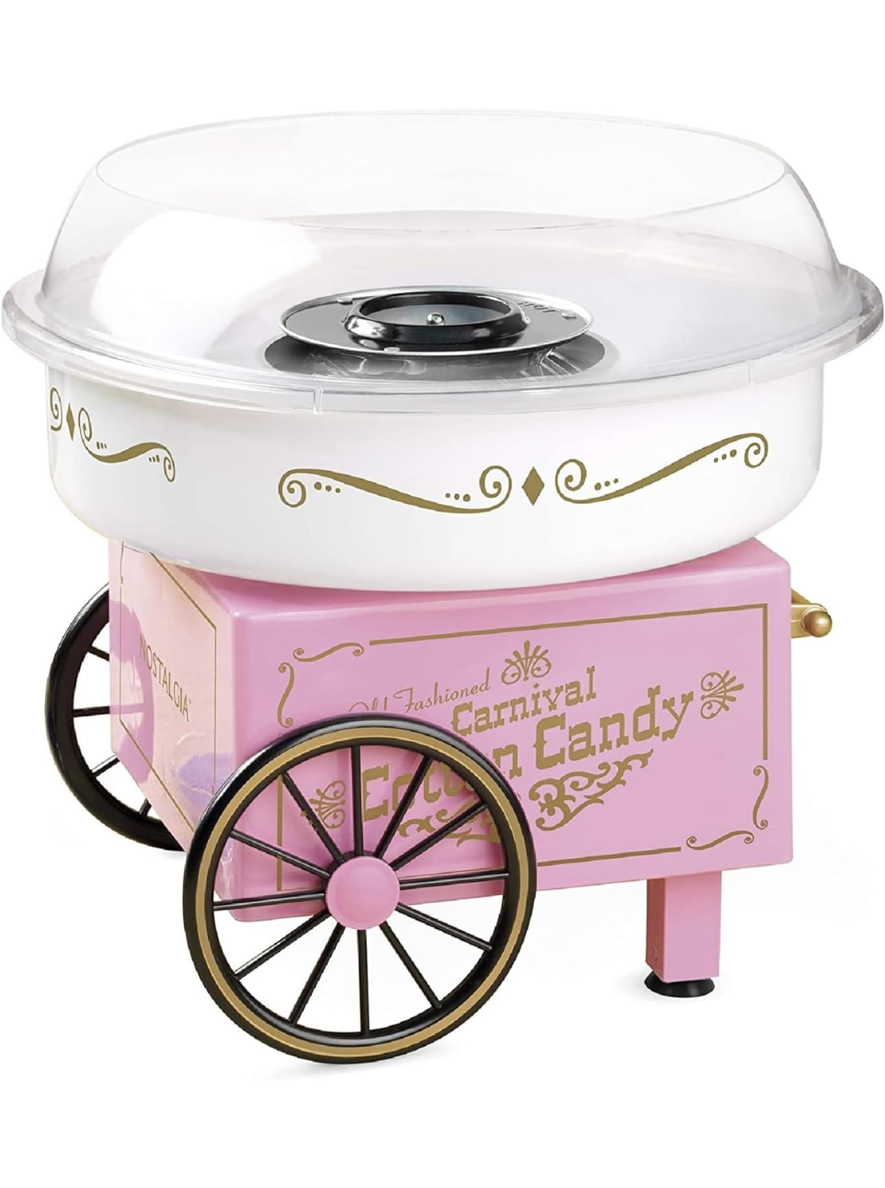 RICHTOTS PREMIUM Vintage Homemade Cotton Candy Floss Maker Machine Electric Cotton Candy Maker Sugar Floss Maker Machine Make Hygienic Cotton Candy Machine for Your Kids