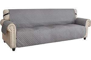 XINEAGE Sofá de Gran tamaño Cubrir sofá a Prueba de Agua Cubre para el sofá cojín 3, sofá Lavable Cubrir Perro Mascotas a Prueba, antideslizsofá Protector de Muebles (4 Plazas, Gris Claro)