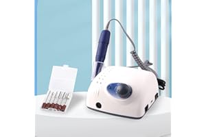 Kyaoayo Elektryczna frezarka do paznokci, 40 000 obr./min, profesjonalny zestaw do paznokci, elektryczny pilnik do paznokci, zestaw do manicure, z sześcioma różnymi stylami głowicy szlifierskiej, do