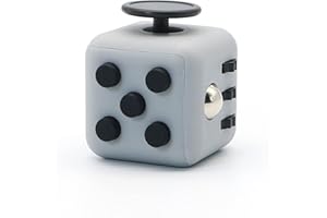 Appash Fidget Cube Stress Anxiety Pressure Relieving Toy Great for Adults and Children[Gift Idea][Relaxing Toy][Stress Reliever][Soft Material] (Gray & Black)