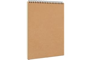 LACUSMALL Carnet de croquis A5, 60 pages (30 feuilles) 160 g/m², couverture rigide en papier kraft, papier de croquis épais, carnet de croquis pour étudiants et fournitures de dessin pour adultes