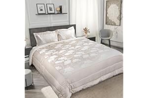 Emma Barclay Blossom - Embellished Jacquard Quilted Bedspread Set in Cream - To Fit Double/King