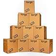 10 StorePAK Strong Boxes with Carry Handles - Suitable for Storage, Shipping, Packing & Moving House (Pack of 10) - 116 Litres - H55cm x W46cm x D46cm - 100% Recycled & Recyclable - LARGE