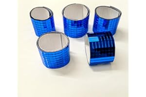 MEYA Blue Self-Adhesive Glass Mirror Mosaic,2400Pcs 5x5mm Mirror Tiles for DIY Disco Ball, Cowboy Hat, Vase, Bottle, Interior Decoration (Blue, 2400pcs)