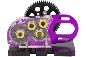 RCBOYZ CNC 2 Gearbox Low Central Transmission with Overdrive Gear for LCG 1/10 RC Crawler Axial SCX10 II III 90046 Capra TRX4 Upgrade, Purple