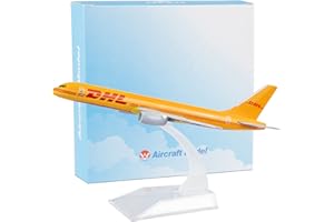 Busyflies Airplane Model Diecast Planes 16cm DHL Boeing 757 Model 1:400 Alloy Model Aircraft for Collection