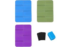 Amfrpar 3 Pièces Coussins de Siège Pliable Coussin Tapis de Camping Mousse Portable Coussin Pliant Imperméable Tapis de Siège Pliable Tapis de Sol pour Extérieur Voyage Randonnée Pique Niques Jardin