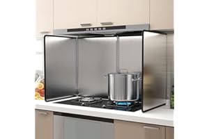 KorsiKato Protector de salpicaduras, protector de pared portátil contra salpicaduras, parte trasera para detrás de una cocina para freír, estufa, protector contra salpicaduras de cocina (tamaño: 45 x