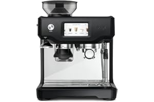 Sage - The Barista Touch - Machine à Café avec Mousseur à Lait Automatique & Moulin Intégré - Écran Tactile, Tampon Amovible, 5 Programmes - Machine Expresso - Truffe Noire