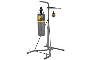 ‎GYRONETICS GYRONETICS® Boxing Kit - Set mit Freistehender inkl. 21 kg Boxsack und Punchingball oder Boxsack mit Klimmzugstange - Boxsack Hängend, Boxsackständer, Boxsackhalterung, Boxstation, Unterstützung