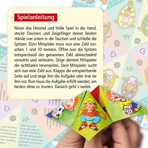 8x Faltspiele * HIMMEL und HÖLLE * mit den Motiv: PRINZESSIN MIABELLA aus dem Lutz Mauder Verlag // 10202 // Spiele zum Kindergeburtstag Kinder Geburtstag Mitgebsel Geschenk Party Set Fee Elfe Mädchen - 2