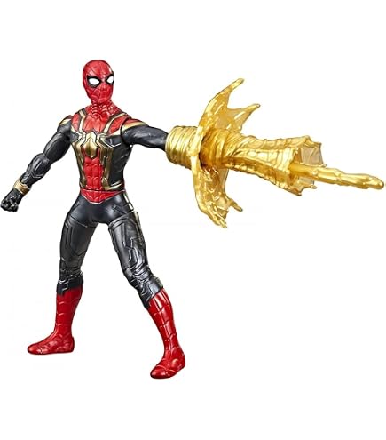 Spider-Man Marvel Mystery Web Gear – 15 Cm Figur Mit Schwarz-goldenem Anzug, Inkl. Mystery Web Gear & Zubehör, Ab 4 Jahren
