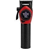 TR-5100 Profesyonel Sa&ccedil; Tıraş Makinesi | 9000 RPM Dijital Ekran | Şarjlı Berber Tipi Clipper Kırmızı