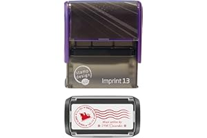 STAMP DESIGN 4U Santa's Christmas Mail Self Inking Rubber Stamp, Santa Claus Sleigh Mail North Pole Post Office Mail Stamp in Red Ink