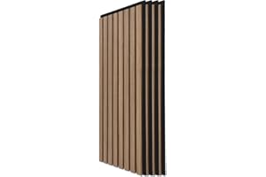 Art3d Lot de 4 panneaux muraux acoustiques à lattes en bois pour décoration d'intérieur, panneaux en bois cannelés 3D absorbant le bruit pour mur, plafond, cuisine, salon, chambre à coucher, bureau
