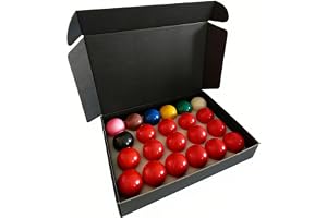 TriUnytion Snooker kulset, 22 stycken 52,5 mm snooker-bollar, set i harts, brittiska biljardkulor, 15 röda, 6 färgade och 1 vit kula