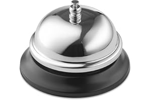 ‎INAVENSA Reception Bell Table Bell Service 85 x 60 mm Hotel Bell Restaurant Bell Pharmacy Bar Leisure Stainless Steel with Loud Ringing
