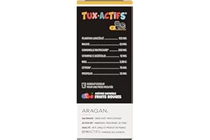 ARAGAN Tuxactifs Bio 3+ - Complement Alimentaire Toux et Gorge Irritée - Camomille, Miel, Acerola, Mauve, Plantain, Vitamine C - 125 ml - 4 à 12 jours de prise - Fabriqué en France