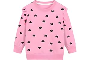 Gumyoss Sweatshirt Girls Pullover for Children Girls Cotton Sweater Toddler Girls Long Sleeve Tops Age 2-8 Years