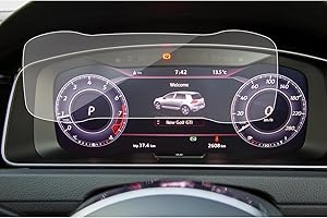 SXCY Compatible avec le tableau de bord VW Golf 7 7.5 Film de protection d'écran en verre trempé 12,3" Film de protection d'écran GPS 9H résistant aux rayures Anti-traces de doigts 7 accessoires