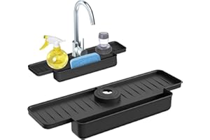 DOEDOEFONG Silikon Wasserhahn Matte,Küchenarmatur-Spülbecken-Spritzschutz Silikon Spritzschutz für Küchenarmaturen，Wasserhahn Trockenmatte zum Schutz von Küchen und Badezimmer Arbeitsplatten und Böden