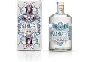 Liquore artigianale Sambuca Lolli Limited Edition con astuccio serigrafato. Bottiglia da 700 ml. 40% vol.