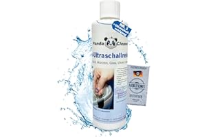 PandaCleaner® Limpiador ultrasónico para baño, concentrado para gafas, joyas, productos dentales, oro, monedas, cristal, relojes (resistentes al agua), etc., 1 l, 2 l, 3 l
