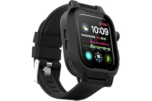 ShellBox Case Waterproof Apple Watch Case Series 6 / Series 5/4/SE 40mm, IP68 Certified Shockproof Impact Resistant Apple iWatch Full Body Protective Case with Built-in Screen Protector(Black)