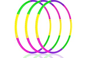 YNYBUSI 3Pcs Plastic Colorful Hoop, Kids Toys Adjustable Weight&Size and Detachable for Indoor Outdoor Activities Gymnastic Classroom Sports Party Christmas Games,Kids Fitness&Dance&Exercise Hoop Gifts