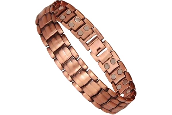 Magnetiskt Koppararmband För Män,ren Koppar Magnetiska Armband,flexibel Justering,lämplig För Affärer, Fritid Och Andra Stil, Arbete, Resor Eller Sportscener,lindrar Stress På Handleder Och Knogar