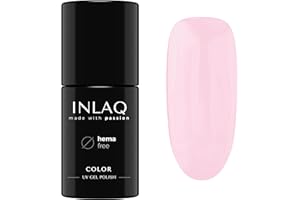 ‎INLAQ INLAQ® UV Nagellack Rosa - 6 ml Hema Free - Langlebiger UV Lack - Nail Polish - Pastelove Kollektion - Gelnägel - Shellac Gel - Gellack ohne Hema | 1018- Baby Pink
