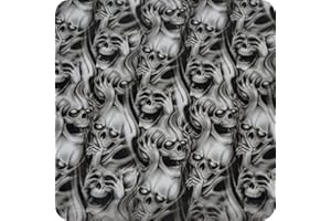 HYDRA WATER TRANSFER PRINTING Water Transfer Printing Pellicola Pellicola Cubicatura Idrografia Hydrographics Hydrodipping Attivatore Activator Kit Fiamma e teschio. Dimensioni: Larghezza: 100 cm. Lunghezza: 100 cm (HLC-099)