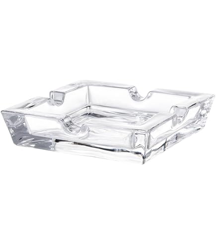 Portacenere In Vetro Geometrico - Ø12 Cm - Antivento - Per Esterni E Desktop - Grigio - Foto 5