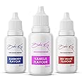 BAKE KING Combo of Blueberry, Red Velvet, Vanilla Flavour 30ML Each Essence for Baking Cakes, Jams, Jelies, Cookies, Ice Creams and Puddings Liquid Food Essence (Set of 3)