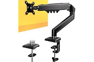 OFFIGO Monitor Halterung für 15-32 Zoll Bildschirme, Monitor Arm Höhenverstellbar Max 9kg, Stabiler Bildschirmhalterung Vesa 75 & 100 mm, Ergonomisch Monitor Ständer, Schwarz