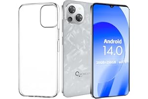 CWOWDEFU S18 Android 14 Ohne Vertrag Smartphone,16GB+256GB erweiterbar Handy Ohne Vertrag,Octa Core 6.58" FHD+ Screen,5000mAh,48MP+24MP Kamera,4G Dual SIM Telefon,Face ID/NFC/GPS/OTG 2024 Perlweiß