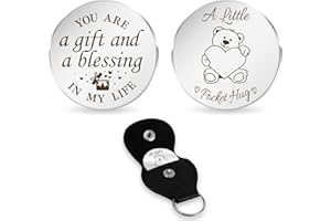 SERENEGLOW Love Pocket Hug Bear Heart Easter Gifts Inspirational Gifts for Women Men, Presents for Him Her Kids Easter Gifts Pocket Hug Heart Thoughtful Gifts Birthday Gifts Graduation Friends Gifts Valentines