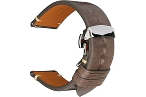 REZERO Cinturini Rilascio Rapido per Orologio, Cinturino in Pelle di Vitello, Cinghie, Fasce per Orologio, Bracciale Orologio in Pelle Morbida per Uomo Donna 18mm, 19mm, 20mm, 21mm, 22mm, 23mm, 24mm