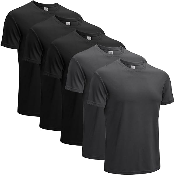 Set Di 3 Magliette Sportive Uomo - Maniche Corte, Per Corsa, Palestra, Crossfit, Padel, Tessuto Traspirante