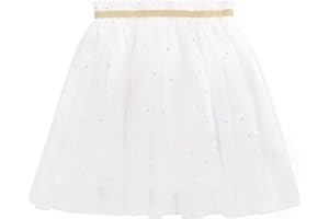 CAMILIFE Bébé Tout-Petit Enfant Fille Jupe Tutu Ciel Étoilé Paillettes Jupe Princesse Mini Jupe Jupe de Tulle Jupe de Ballet avec Taille Élastique Adorable Mode pour Les 2-10 Ans