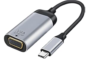 CHENYANG USB-C USB 3.1 Type C à VGA 1080p Câble d'adaptateur HDTV avec boîtier en Aluminium argenté pour 2015 Nouveau 12 Pouces