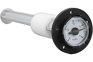AKOZON Jauge de Carburant Universelle de Haute Précision, Affichage Mécanique, Bouchon de Gaz, pour Yachts, Voitures, Camions (350 millimètres)