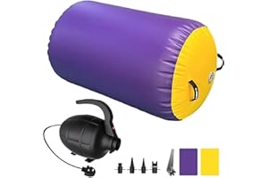 DOBESTS Inflatable Air Tumbling Mat - 6.6/10/13/16/20 ft with 4/8 inch Thickness for Home Gymnastics Training, Yoga, Water, Dance